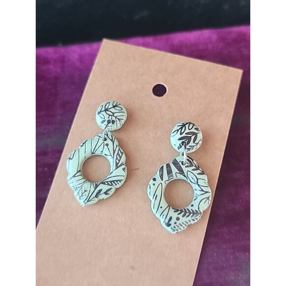 925 Multicolored Leaf Themed Polymer Clay Jewelry Set, NEW - Picture 2 of 10